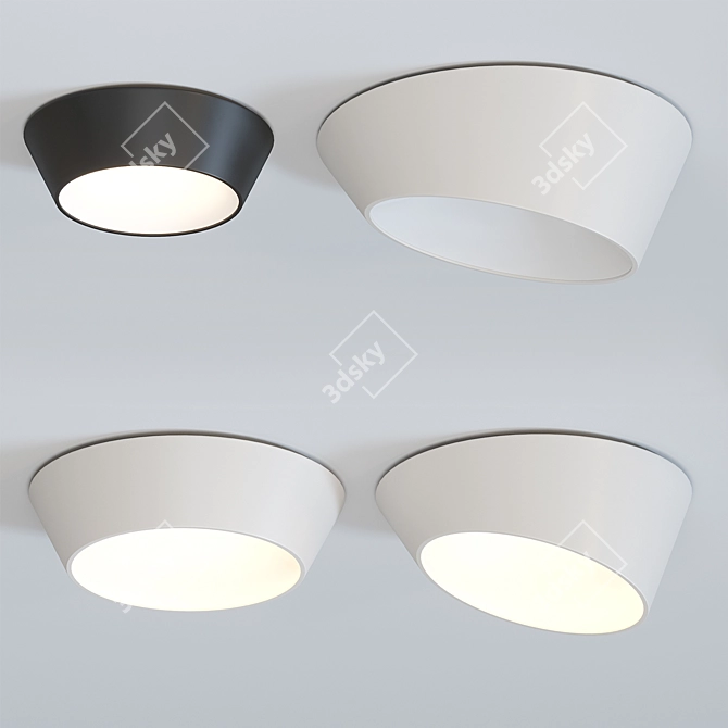 Vibia PLUS Ceiling Lamp White 3D model image 2