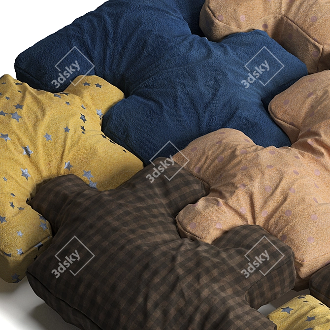 Children's Decorative Pillows Kit 3D model image 3