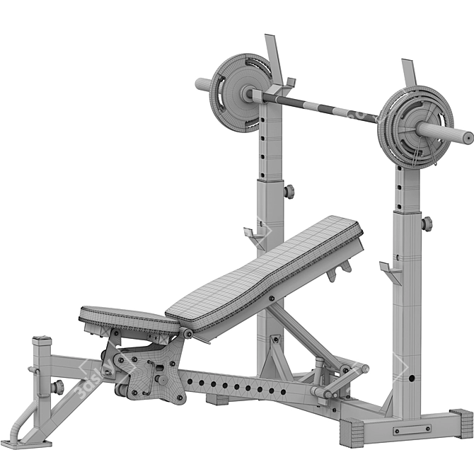 ATX Olympic Multi-Angle Bench 3D model image 5