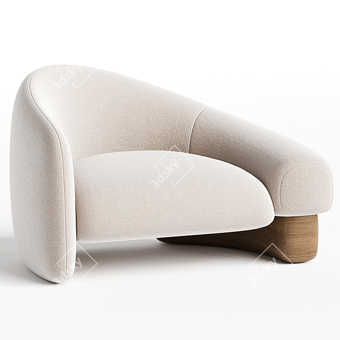 Raphael Navot Overlay Armchair Left 3D model image 1