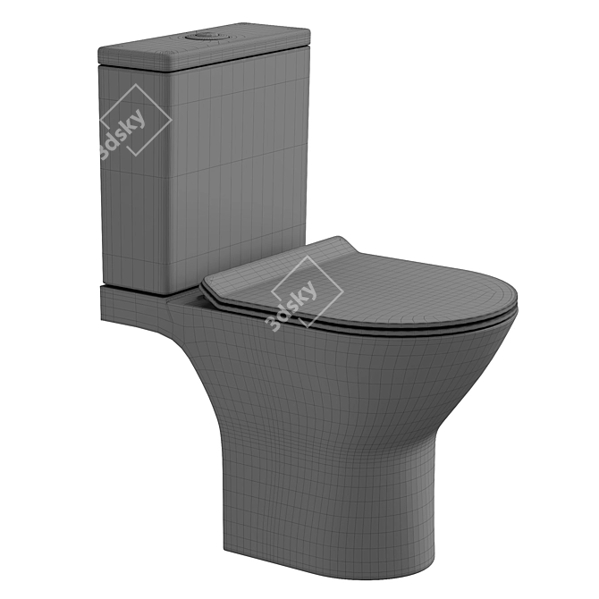 Orans Compact Toilet Set 3D model image 3