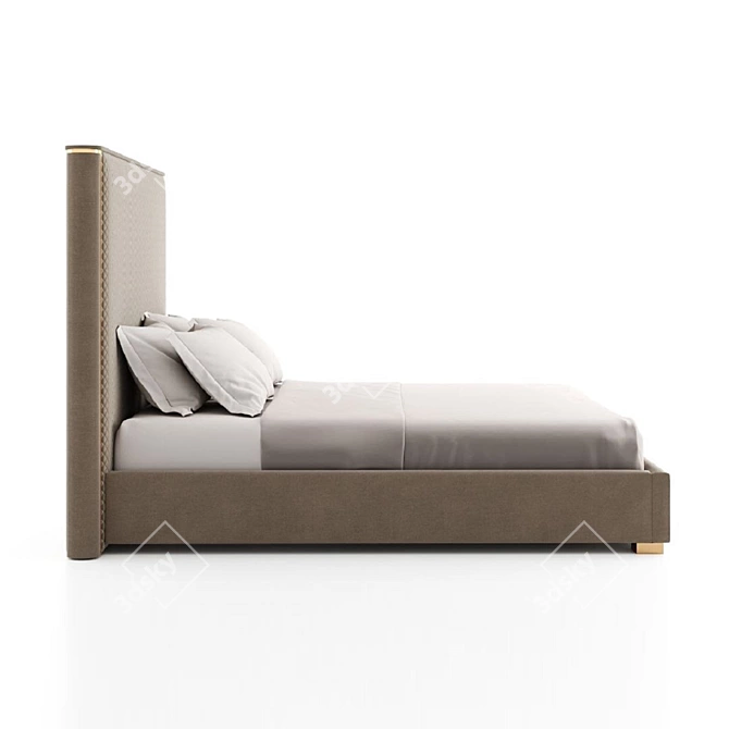 Masterfully Crafted Shell Bed 3D model image 3