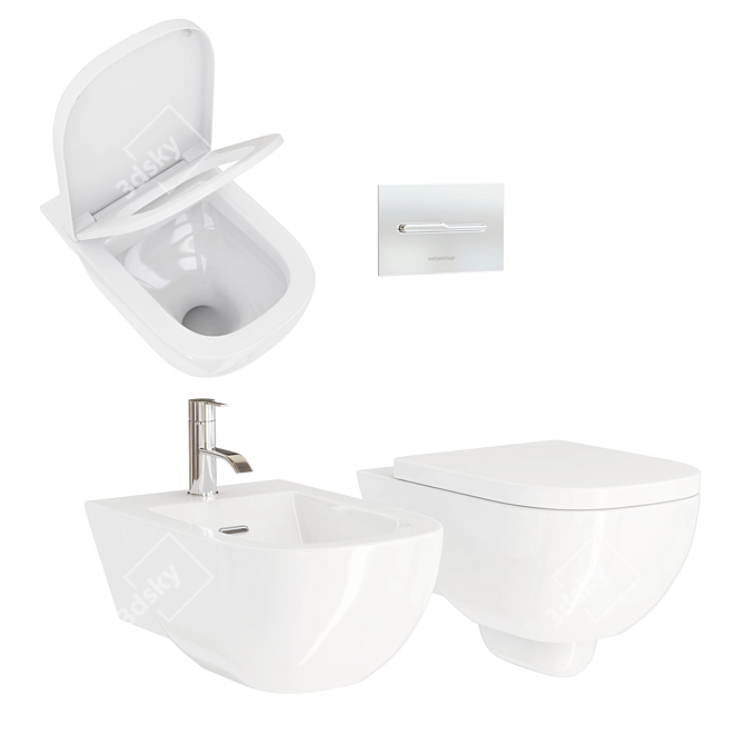 Modern Bathroom Set | Antonio Lupi 3D model image 1