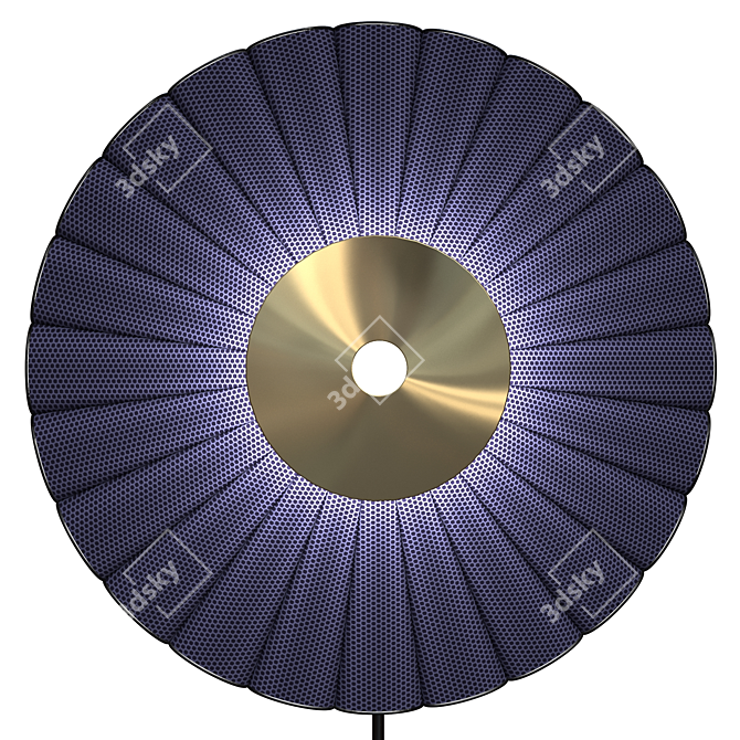 Contemporary Reine White Floor Lamp 3D model image 2