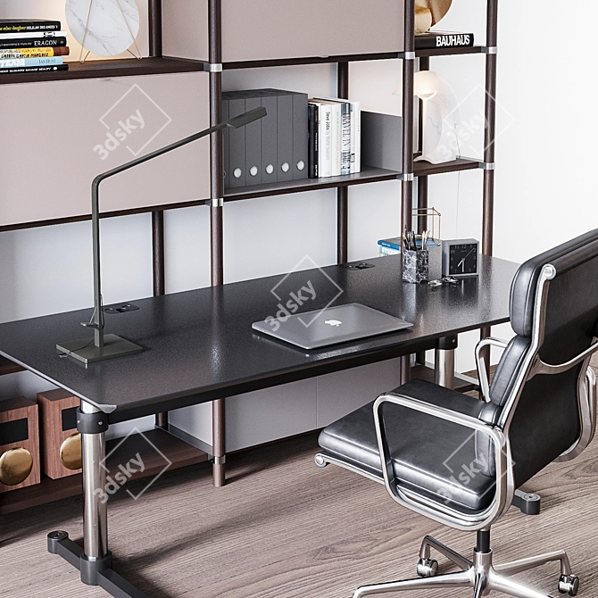 Modern Workspace Set with Manerba, USM & Vitra 3D model image 2