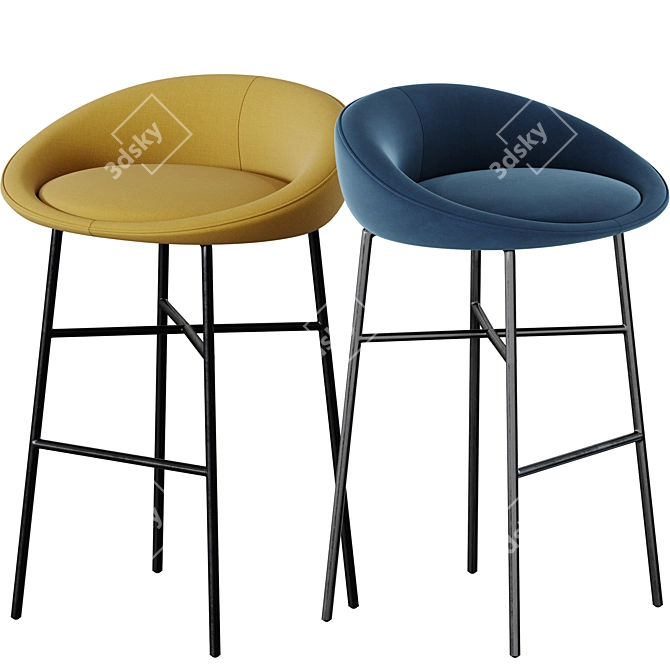 Parla Bloom Barstool - 3D Model 3D model image 2