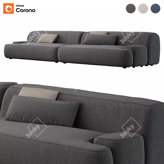 Zephyr Modular Sofa Set 3D model image 2
