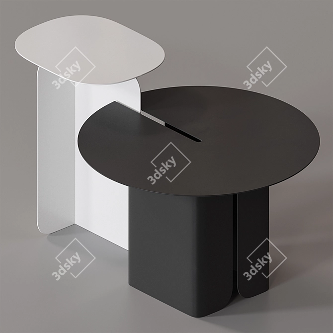 Scandinavian Style Round Coffee Table 3D model image 6