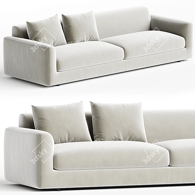 Modern Elegance Sparkle Sofa Bed 3D model image 1