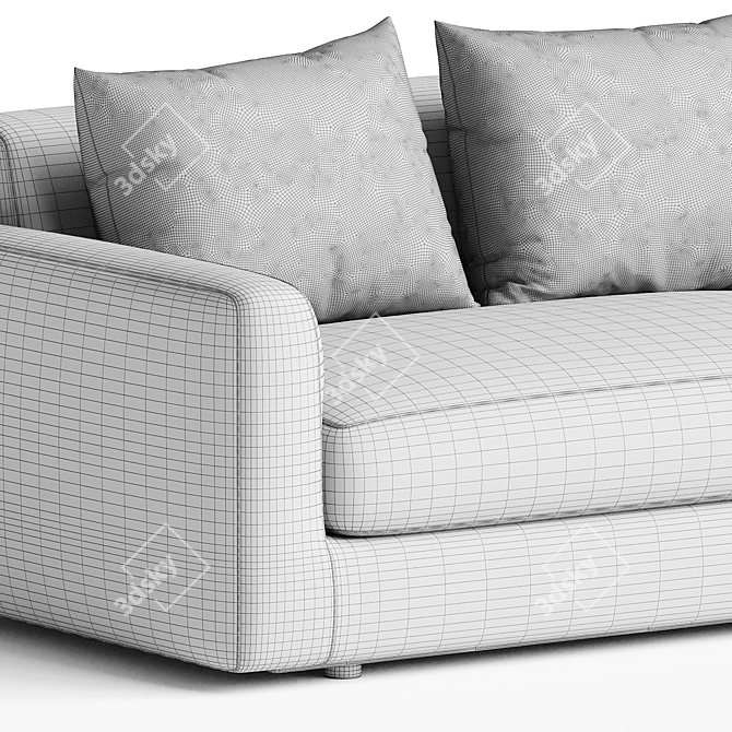 Modern Elegance Sparkle Sofa Bed 3D model image 4
