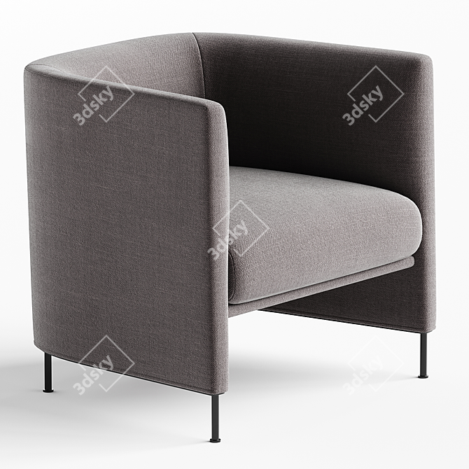 Minimalist Low Profile Algon Chair 3D model image 2