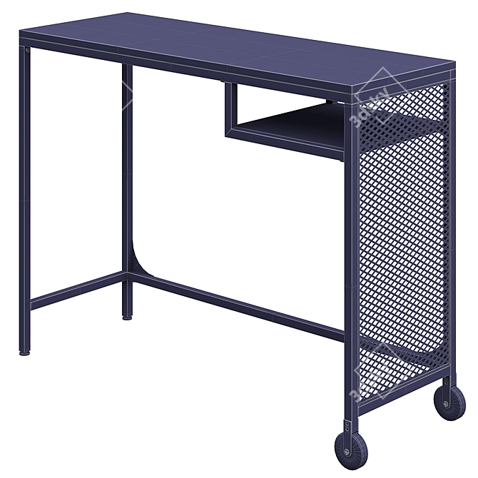 Modern Industrial Laptop Table IKEA 3D model image 5