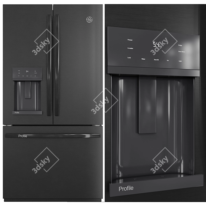 Complete GE Appliance Set 3D model image 2