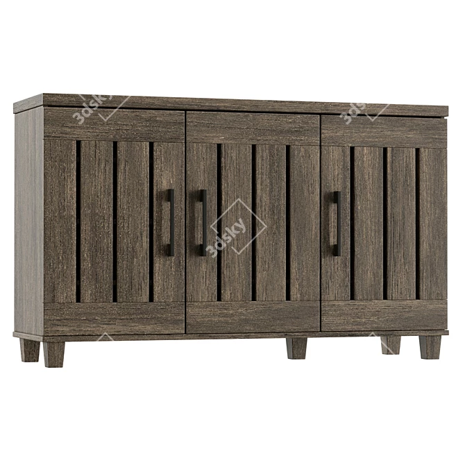 Compact Shoe Organizer with High-Resolution Texture 3D model image 1