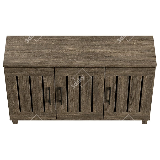 Compact Shoe Organizer with High-Resolution Texture 3D model image 3