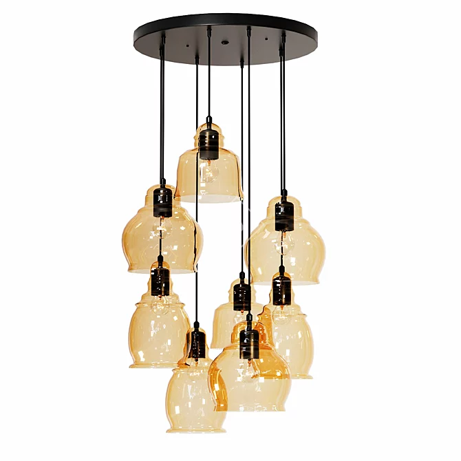  Modern Cluster Pendant Lighting 3D model image 1