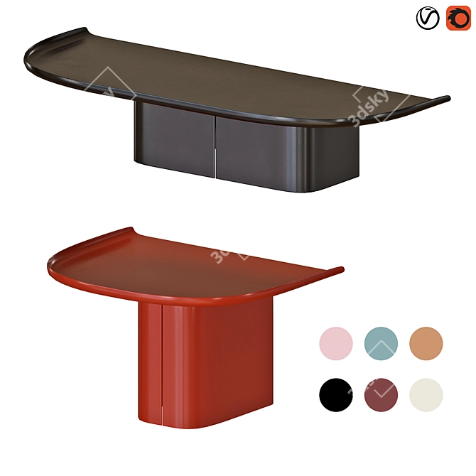Hay Korpus Shelf Set - 3D Model 3D model image 1