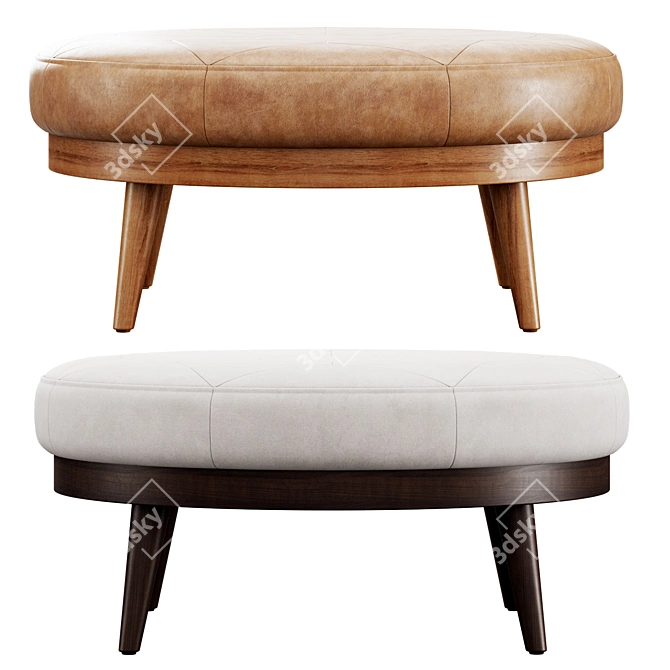 Gio Ottoman Dimensions Stylish Ottoman 3D model image 3
