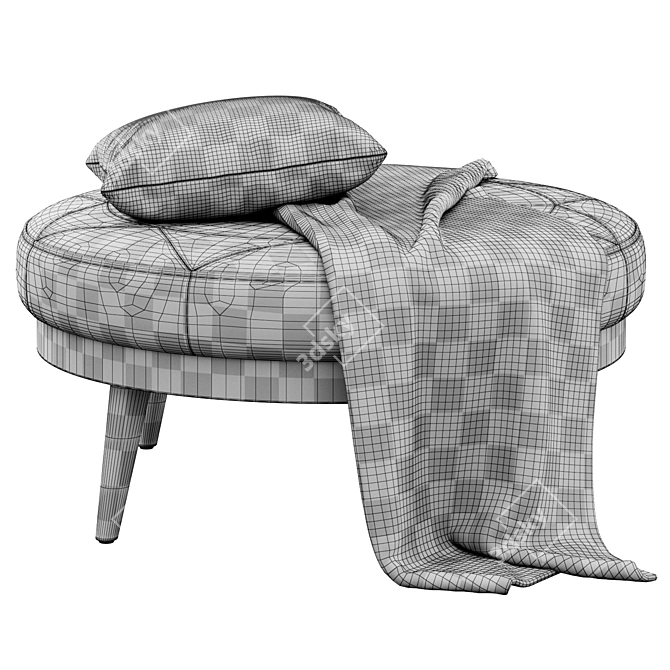 Gio Ottoman Dimensions Stylish Ottoman 3D model image 5