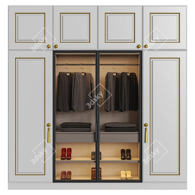 Persian Hallway Wardrobe Set 3D model image 3