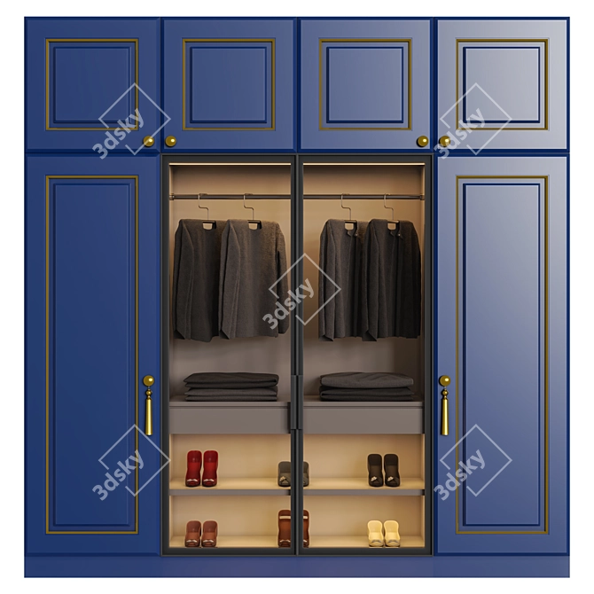 Persian Hallway Wardrobe Set 3D model image 6