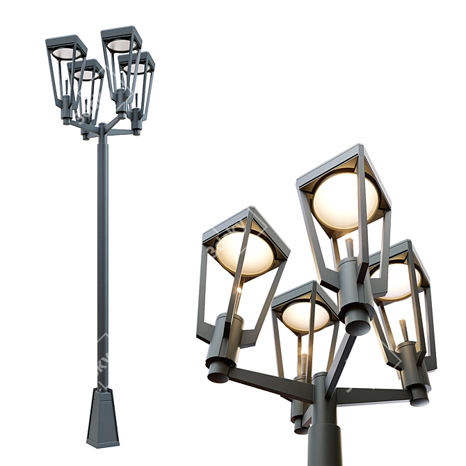 Modern Ashbery Area Light Fixture 3D model image 1