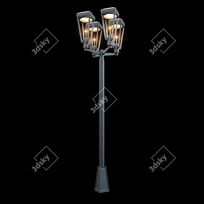 Modern Ashbery Area Light Fixture 3D model image 4