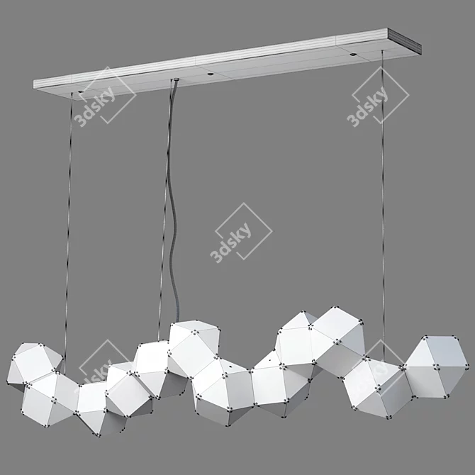 Sleek Modern Island Lighting Fixture 3D model image 3