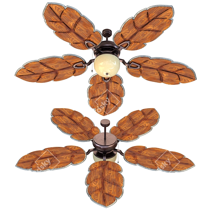 Tropical Breeze 52" Ceiling Fan 3D model image 1
