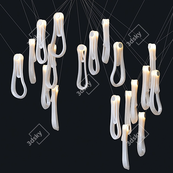 Elegant Bocci 19-Light Fixture 3D model image 1