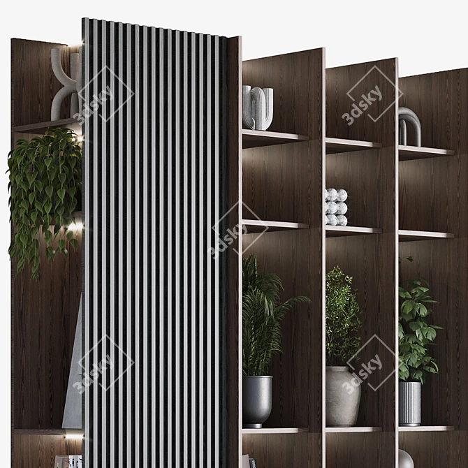 Indoor Houseplant Cabinet Decor 02 3D model image 3