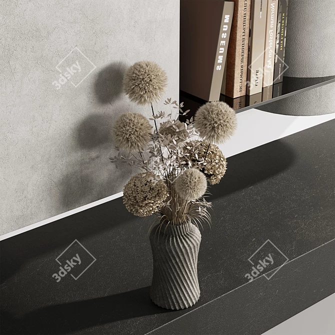 Modern TV Wall Set 03 3D model image 4