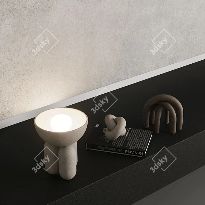 Modern TV Wall Set 03 3D model image 5