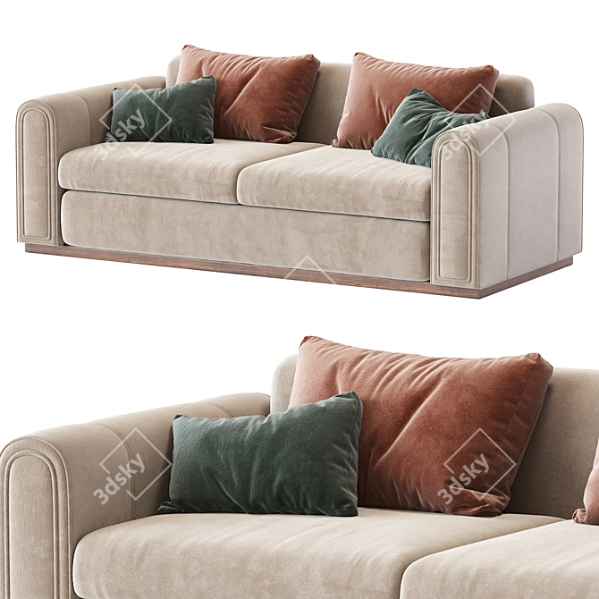 Luxury Ludovica Sofa 3D Model 3D model image 2