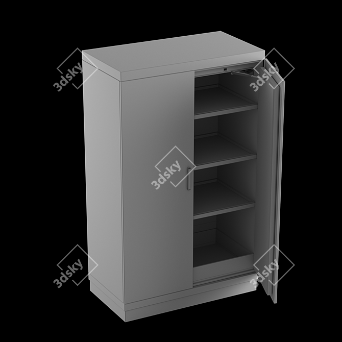 Safety Underbench Storage Cabinet 3D model image 4