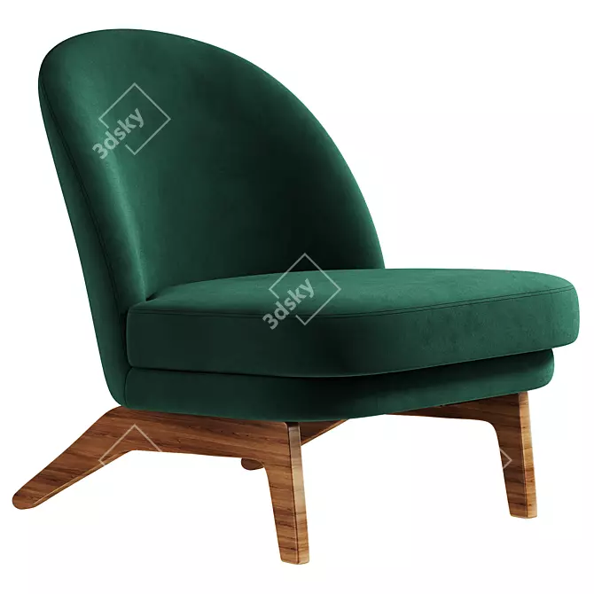Modern Pyle Armchair: 3D Model 3D model image 4
