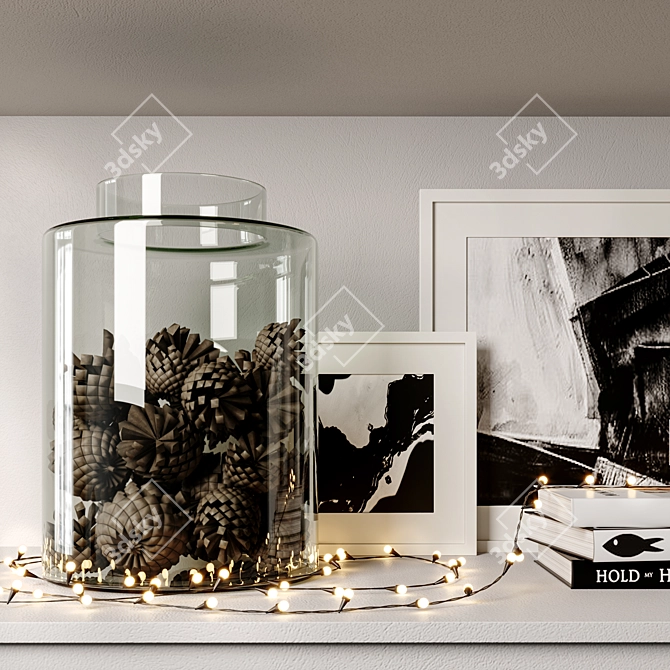 Festive Shelf Decor Set 3D model image 4