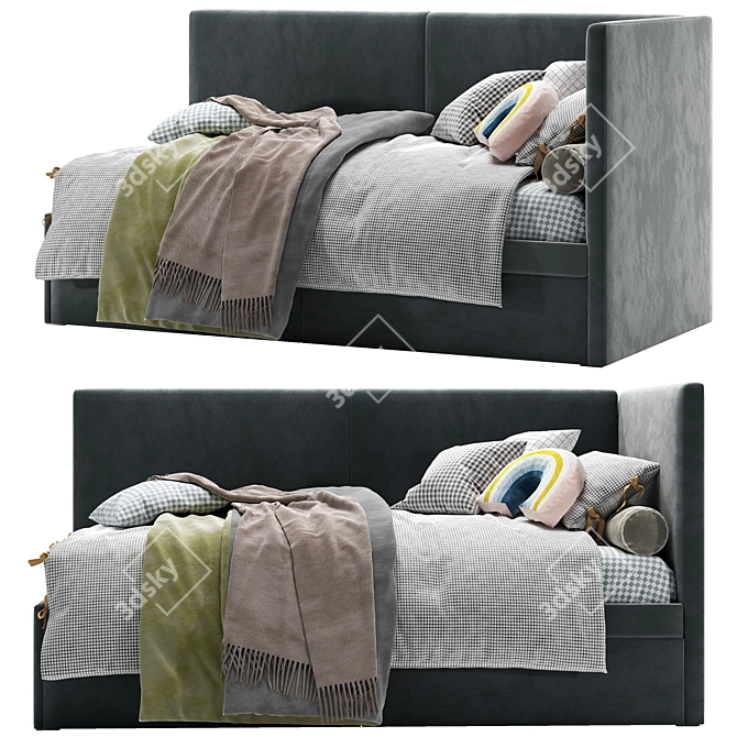 Cozy Parfe Corner Bed 3D model image 5