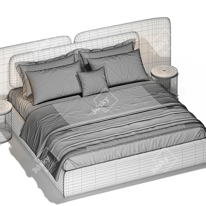 Sleek 2013 Angelo Bed Frame 3D model image 5