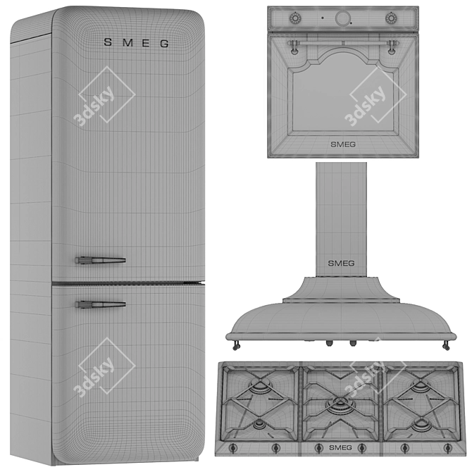 High-Quality SMEG Kitchen Appliance Files 3D model image 11