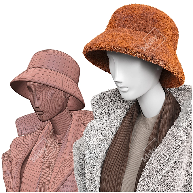 Mannequin Set for Interior Modeling 3D model image 2