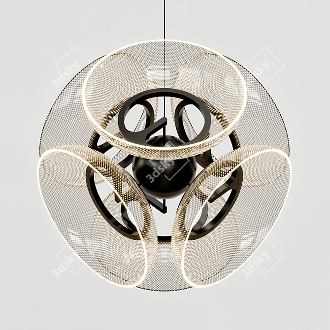 Modern Pendant Light Fixture 3D model image 1