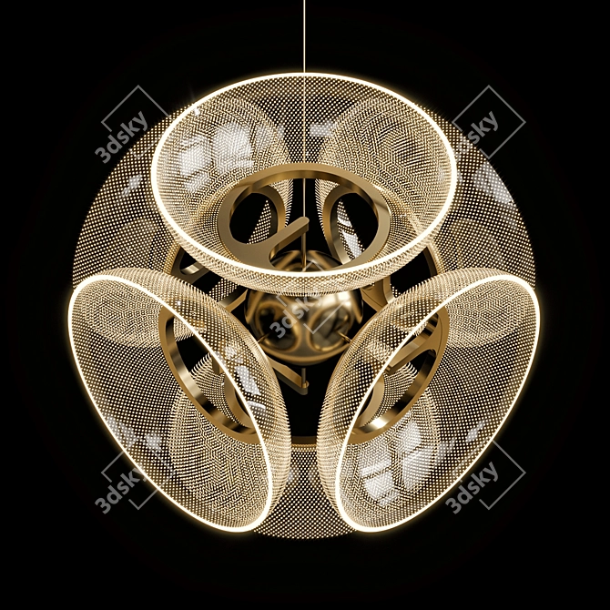 Modern Pendant Light Fixture 3D model image 2
