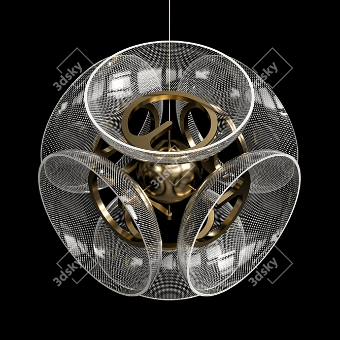 Modern Pendant Light Fixture 3D model image 4