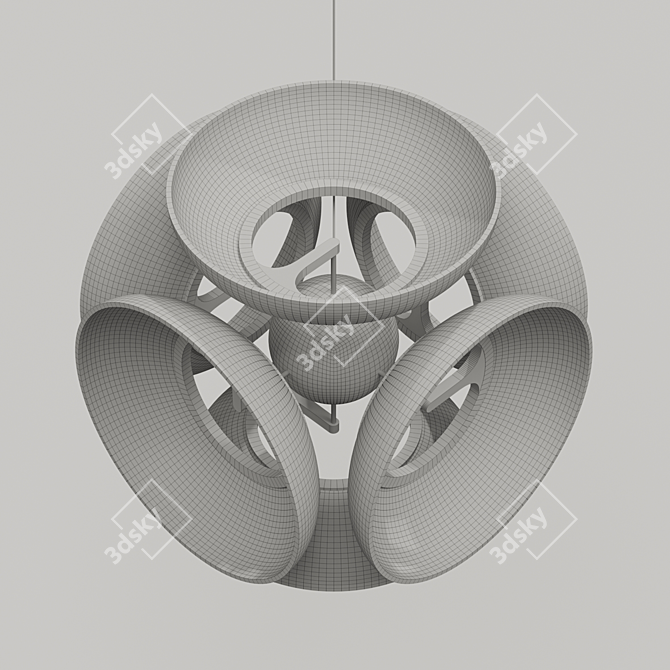 Modern Pendant Light Fixture 3D model image 7