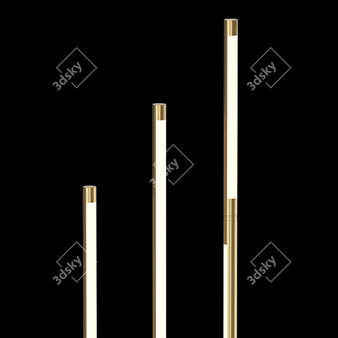 Vertical LED Floor Lamp "SEAM 3D model image 3