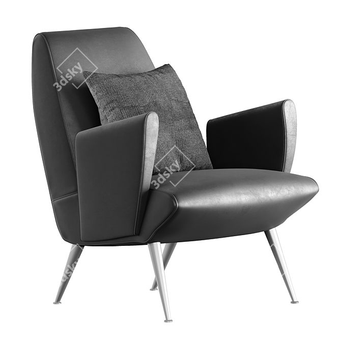 Elegant Leather Armchair Zonocada 3D model image 1