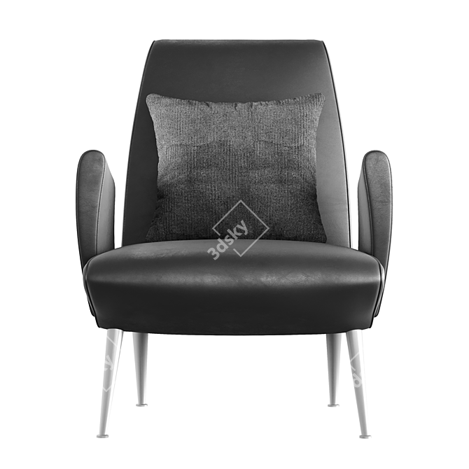 Elegant Leather Armchair Zonocada 3D model image 2