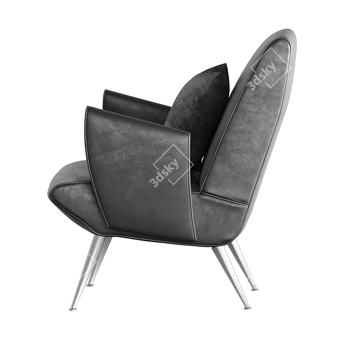 Elegant Leather Armchair Zonocada 3D model image 4