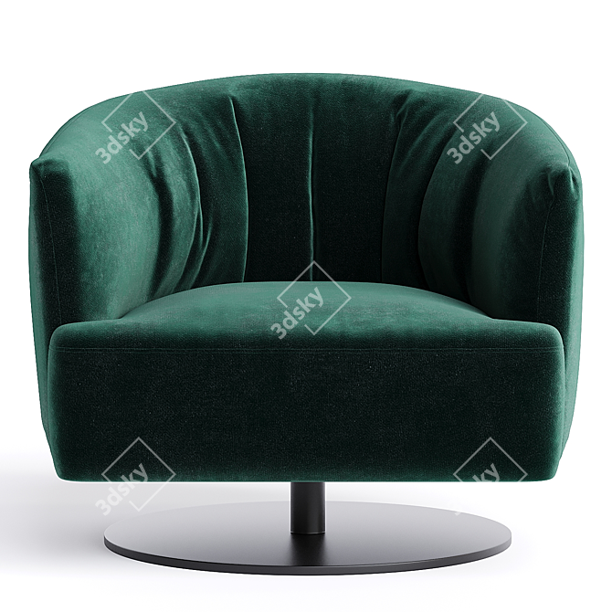 Modern Swivel Armchair By NICOLINE 3D model image 2